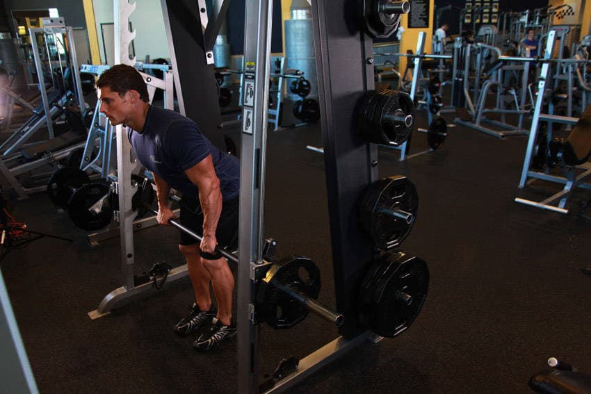 Smith Machine Bent Over Row, position 1 of 2