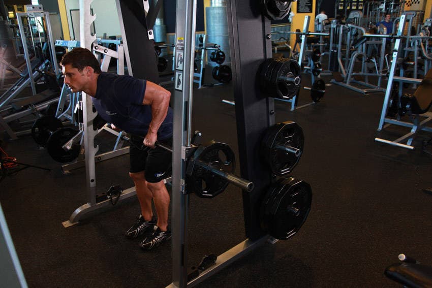 Smith Machine Bent Over Row, position 2 of 2