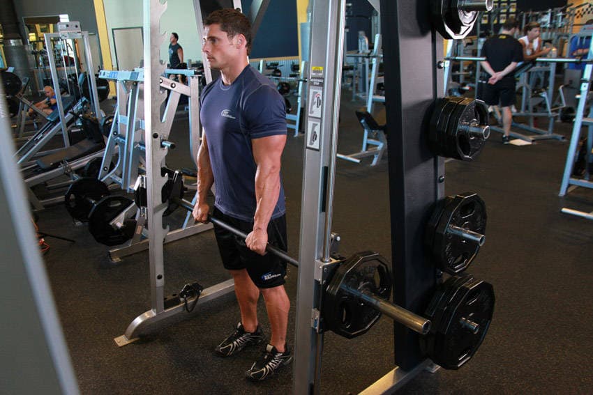 Smith Machine Stiff-Legged Deadlift, position 2 of 2