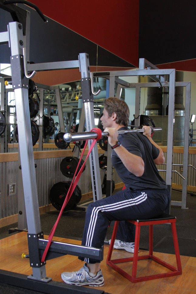 Speed Box Squat, position 2 of 2