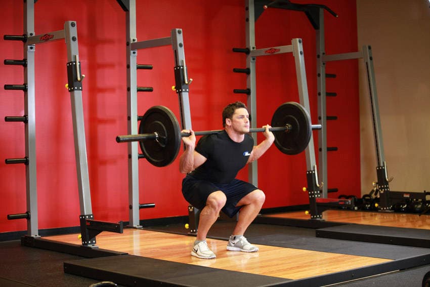 Speed Squats, position 1 of 2