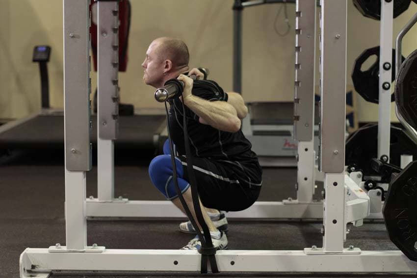 Squat with Bands, position 2 of 2