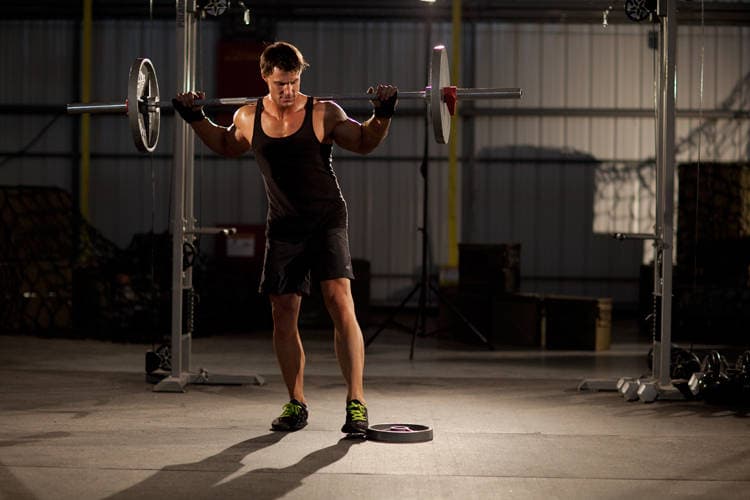 Squat with Plate Movers, position 1 of 2
