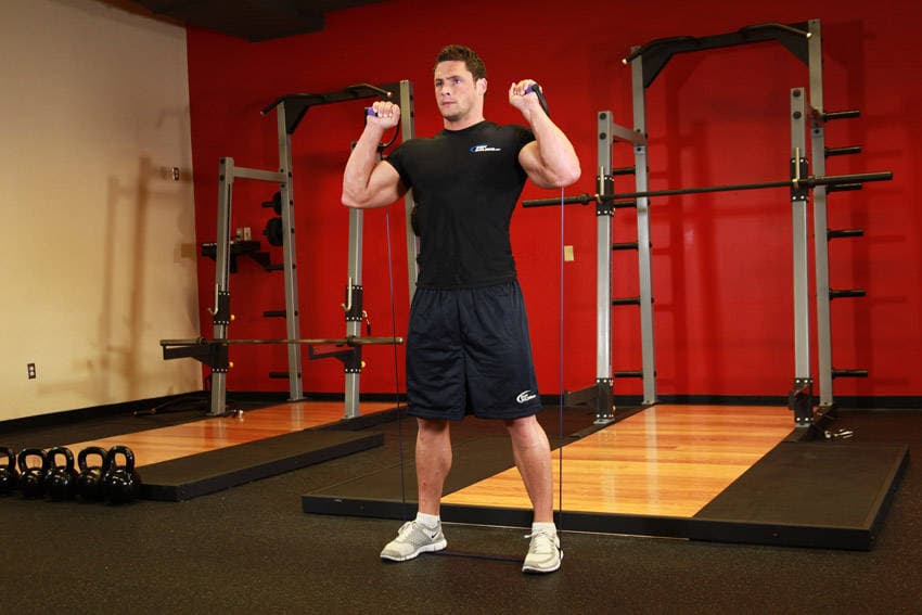 Squats - With Bands, position 1 of 2