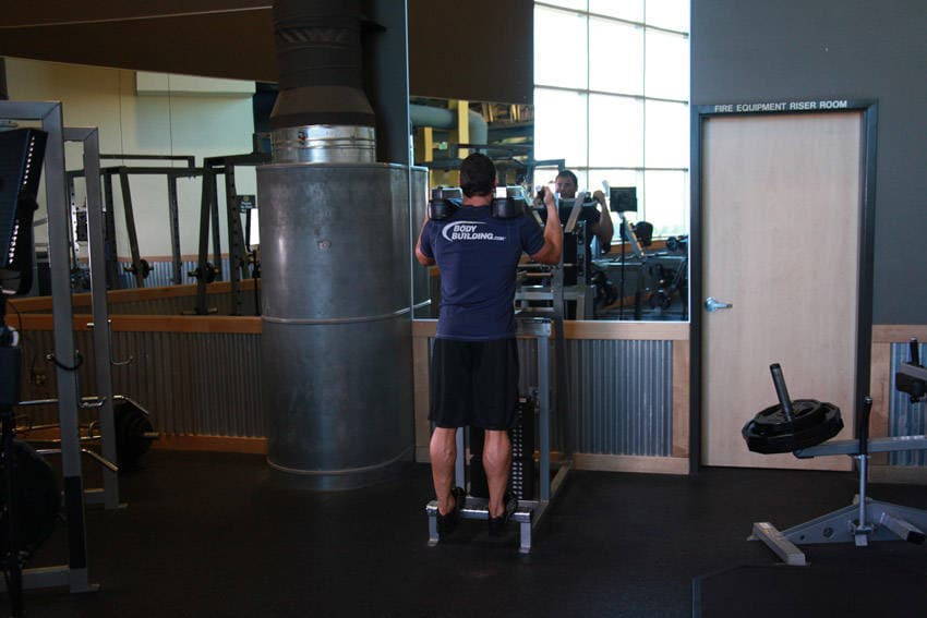 Standing Calf Raises, position 1 of 2