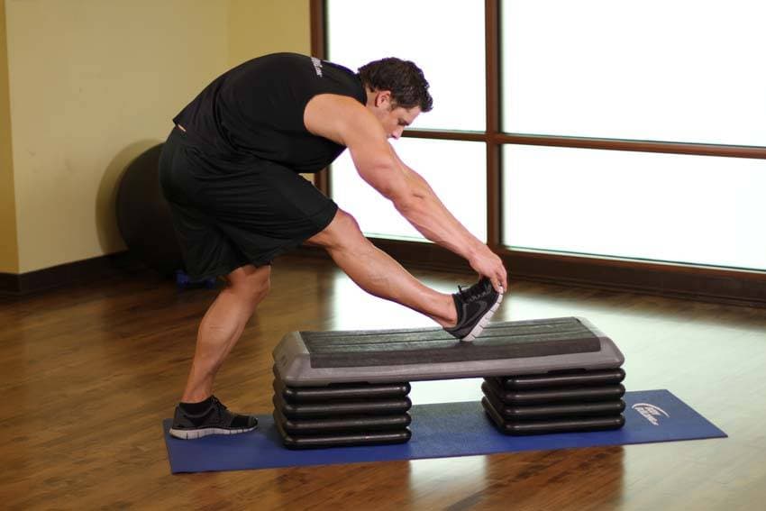Standing Gastrocnemius Calf Stretch, position 2 of 2