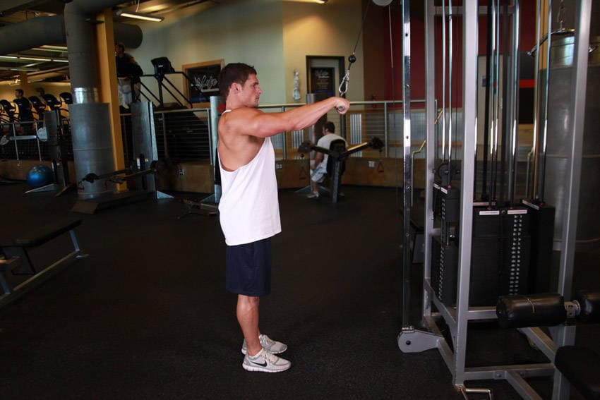 Straight-Arm Pulldown, position 1 of 2