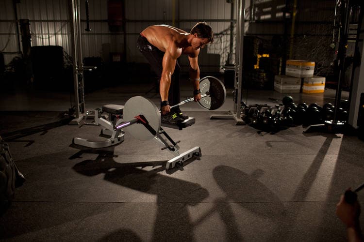 Straight Bar Bench Mid Rows, position 1 of 2