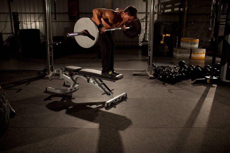 Straight Bar Bench Mid Rows, position 2 of 2