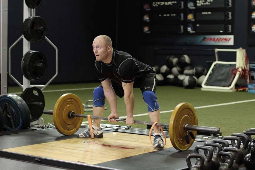 Sumo Deadlift with Bands, position 1 of 2