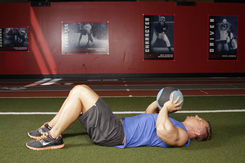 Supine Chest Throw, position 1 of 2