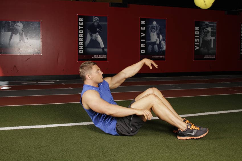 Supine One-Arm Overhead Throw, position 2 of 2