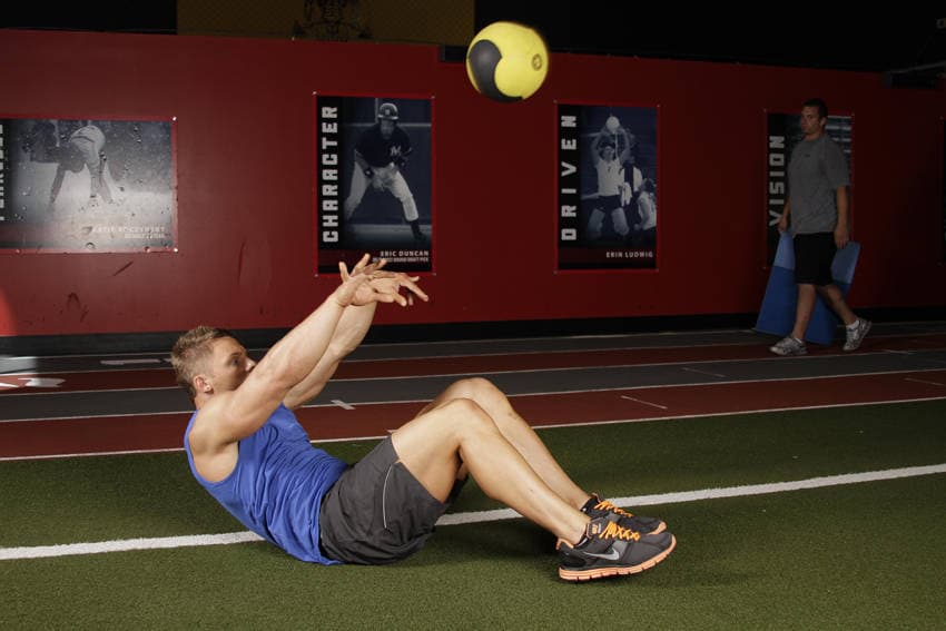 Supine Two-Arm Overhead Throw, position 2 of 2