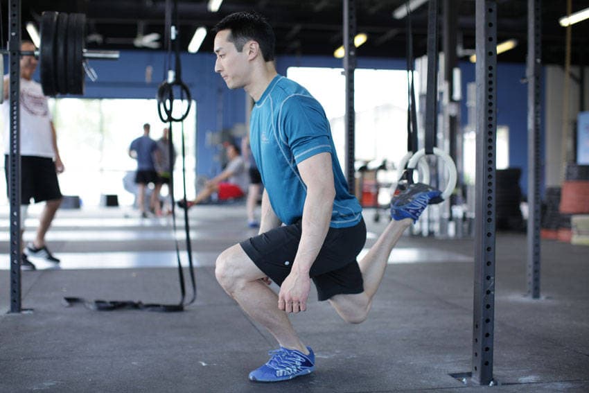 Suspended Split Squat, position 2 of 2