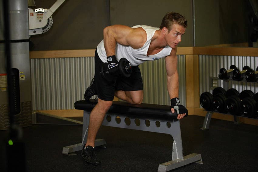 Tricep Dumbbell Kickback, position 2 of 2