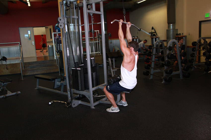 Underhand Cable Pulldowns, position 1 of 2