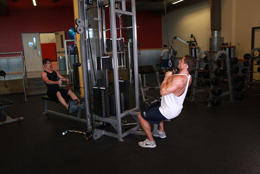V-Bar Pulldown, position 1 of 2