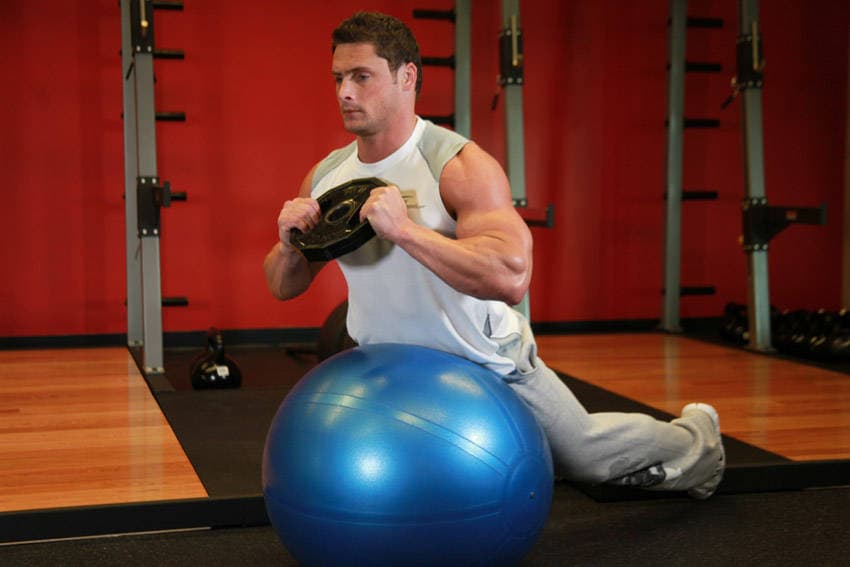 Weighted Ball Hyperextension, position 2 of 2