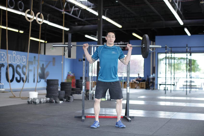 Weighted Jump Squat, position 1 of 2