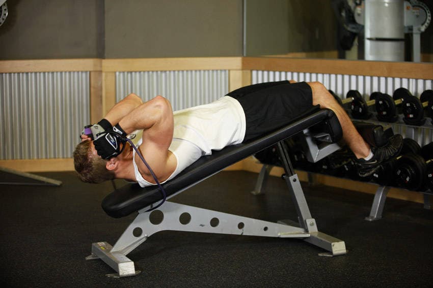 Weighted Sit-Ups - With Bands, position 1 of 2