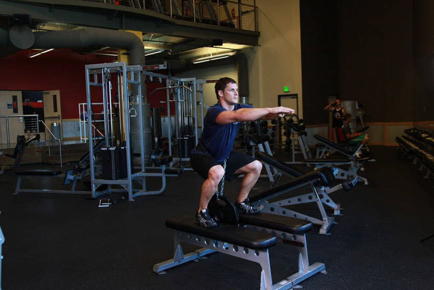 Weighted Squat, position 2 of 2