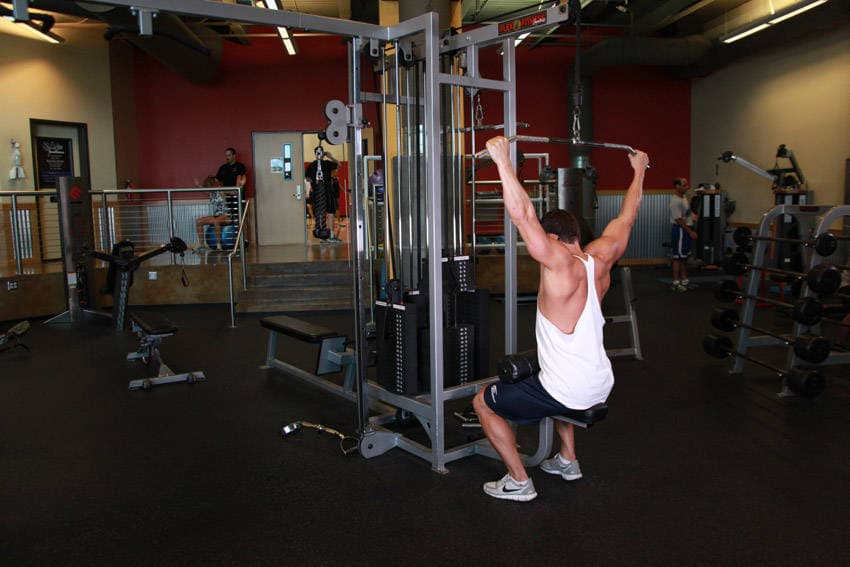 Wide-Grip Pulldown Behind The Neck, position 2 of 2