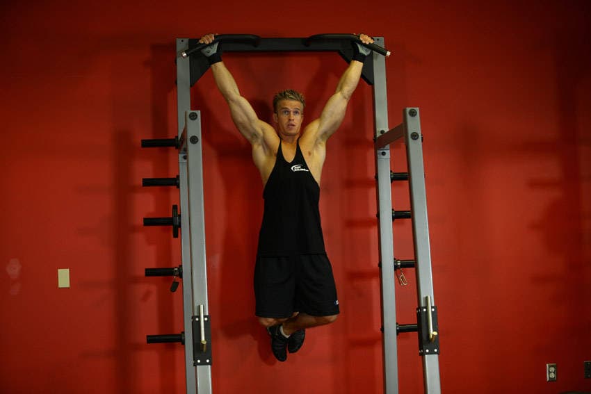 Wide-Grip Rear Pull-Up, position 2 of 2