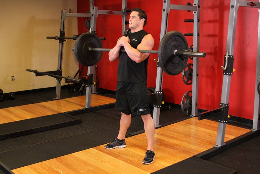 Zercher Squats, position 1 of 2